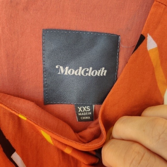 Modcloth Orange Chevron Dress - Picture 10 of 10